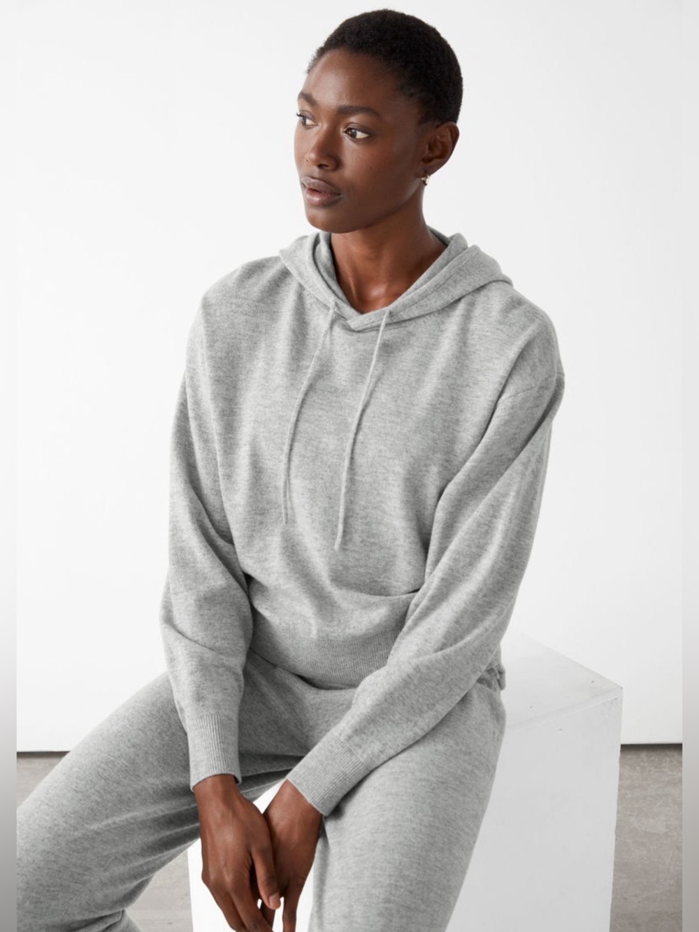Stockholm Atelier & Other Stories Oversized Wool Knit Hoodie Women’s Size Medium